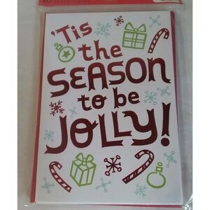 Christmas Cards Envelopes (10)‎ Jolly Season NEW Hallmark Connections